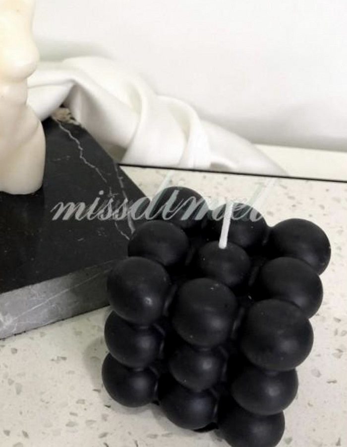 Bubble candle black
