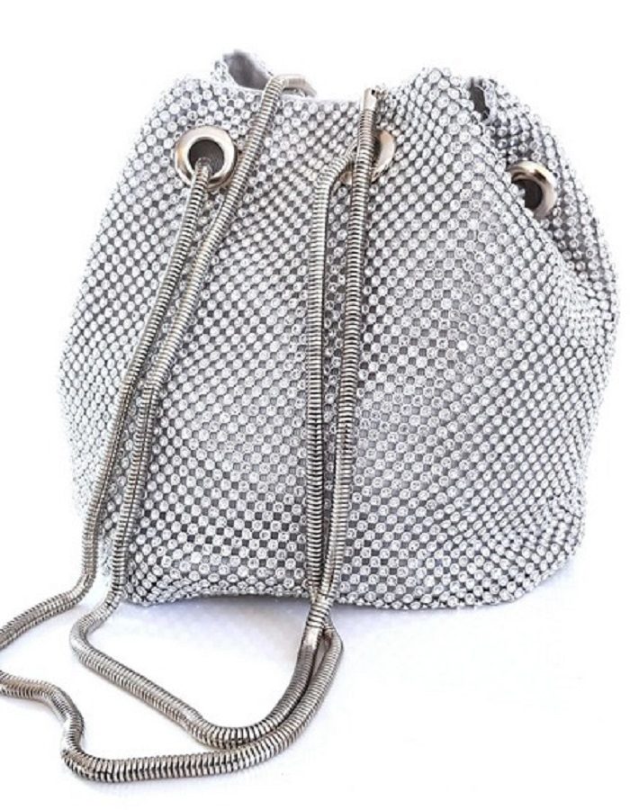 Τσάντα πουγκί με στρας