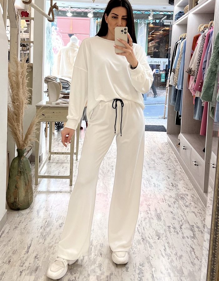 Velvet set λευκό