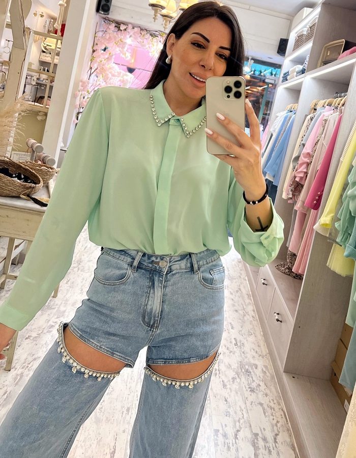 Grelia πουκάμισο φυστικί