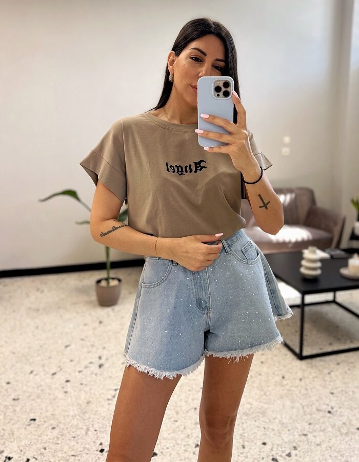 Wings μπλούζα με σχέδιο στην πλάτη πούρο