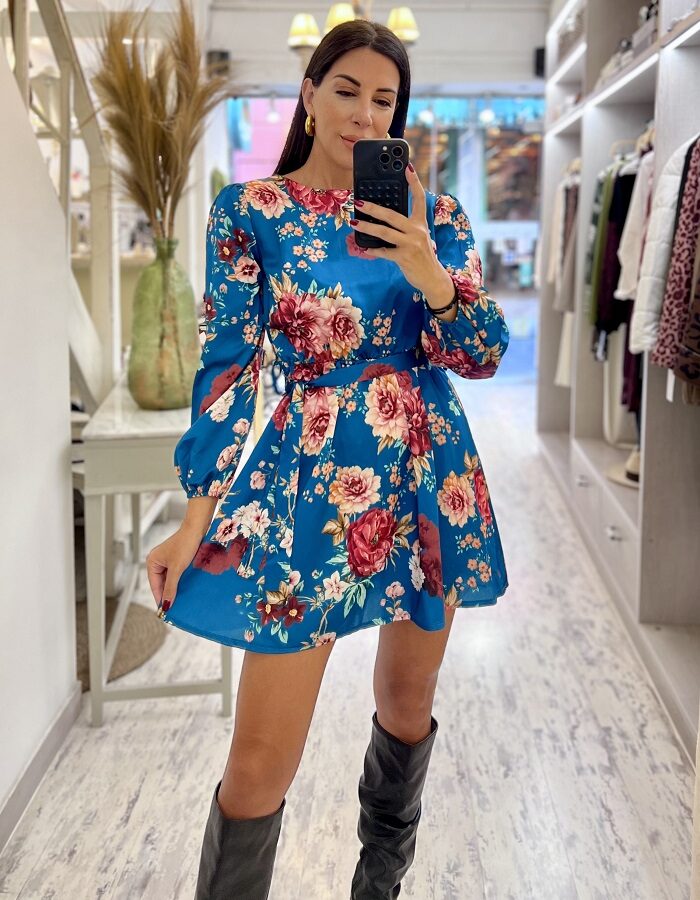 Johanna φόρεμα floral σατέν