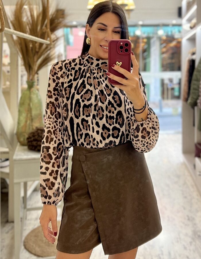 Naila μπλούζα λεοπάρ