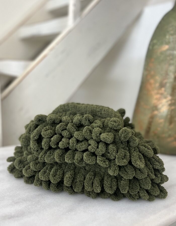 Χειροποίητη τσάντα puffy bag χακί