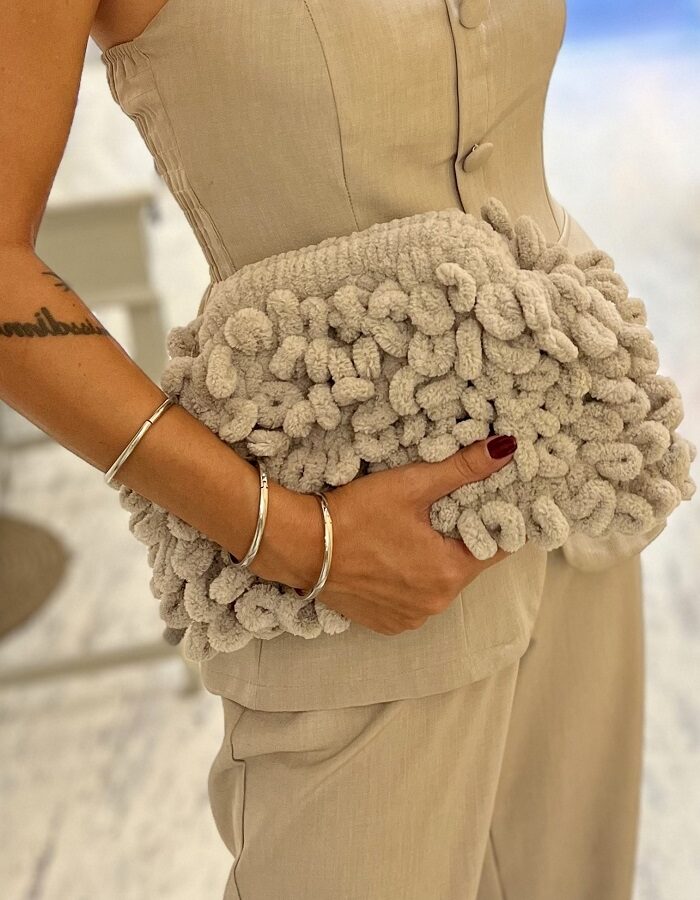 Χειροποίητη τσάντα puffy bag πούρο