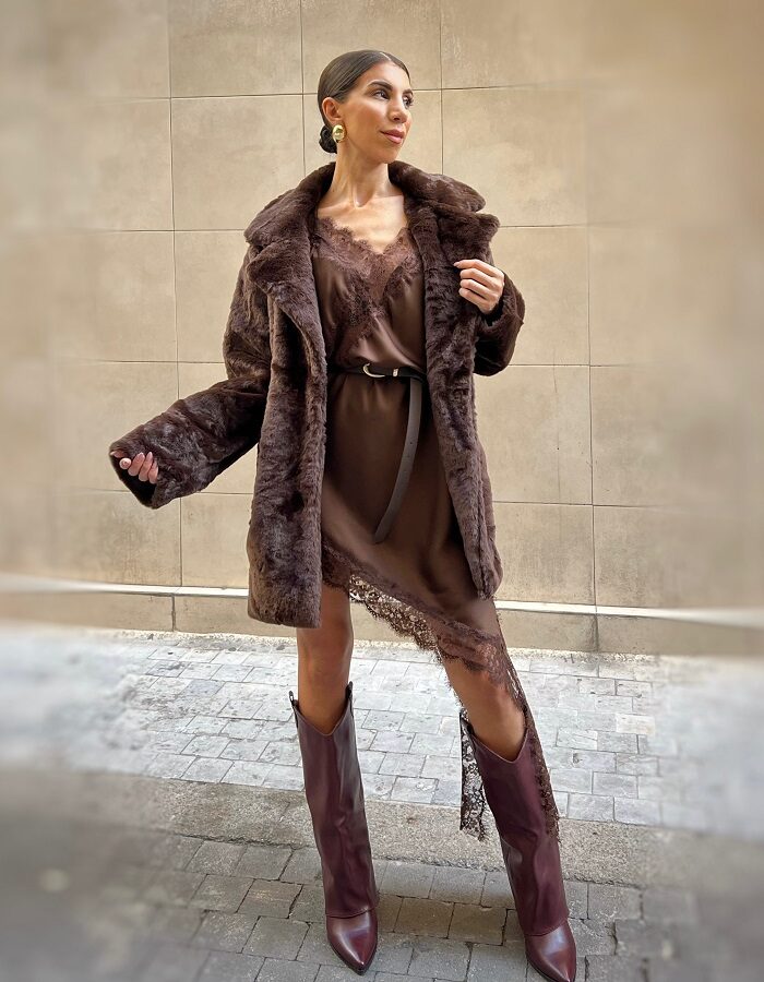 Lorey οικολογική γούνα σοκολά