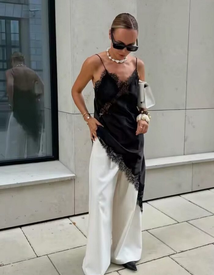 Viral lace dress μαύρο