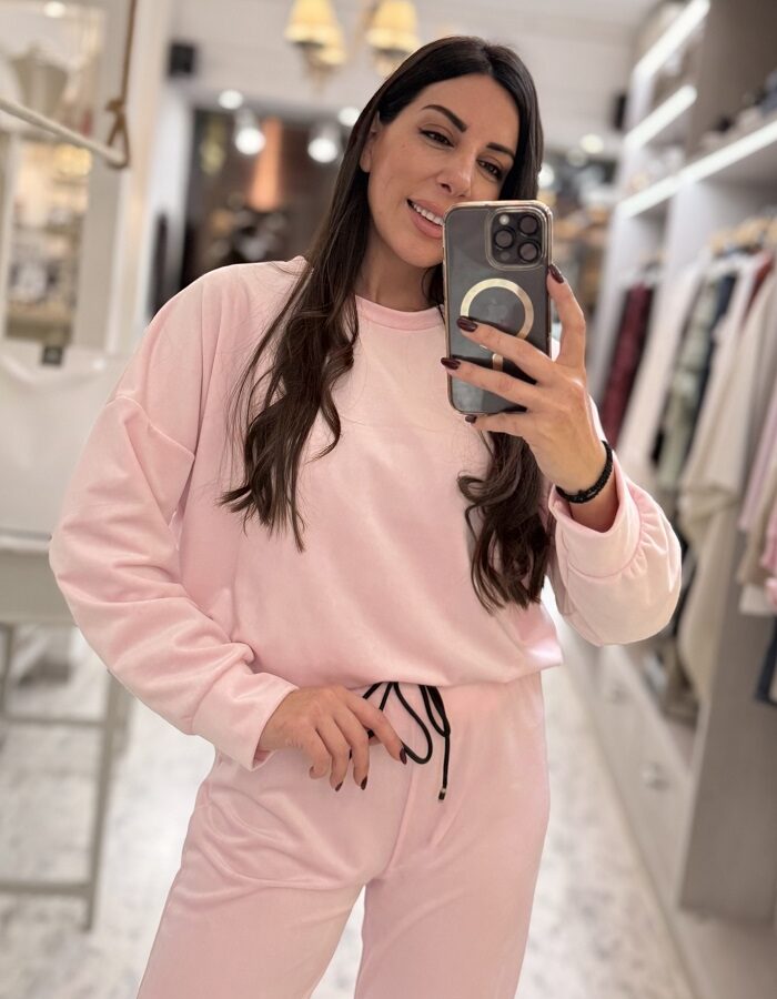 Velvet set baby pink