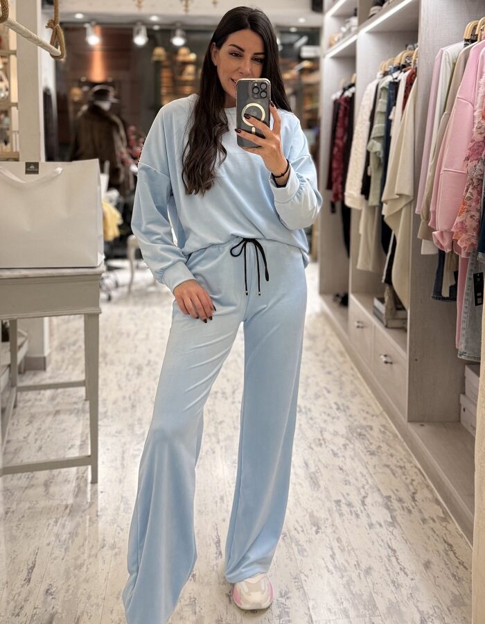 Velvet set baby blue