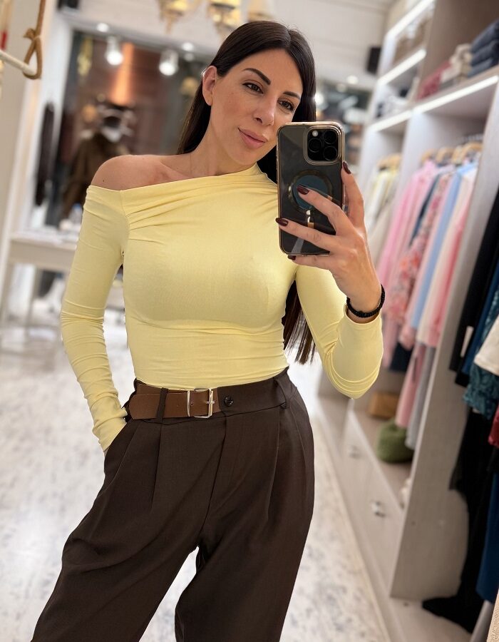 Lerian κορμάκι μπανανί έξω ώμος