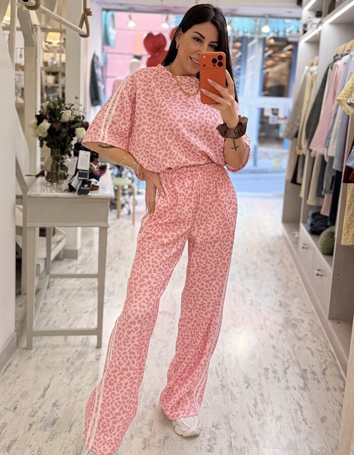 Luma σετ φόρμας λεοπάρ ροζ