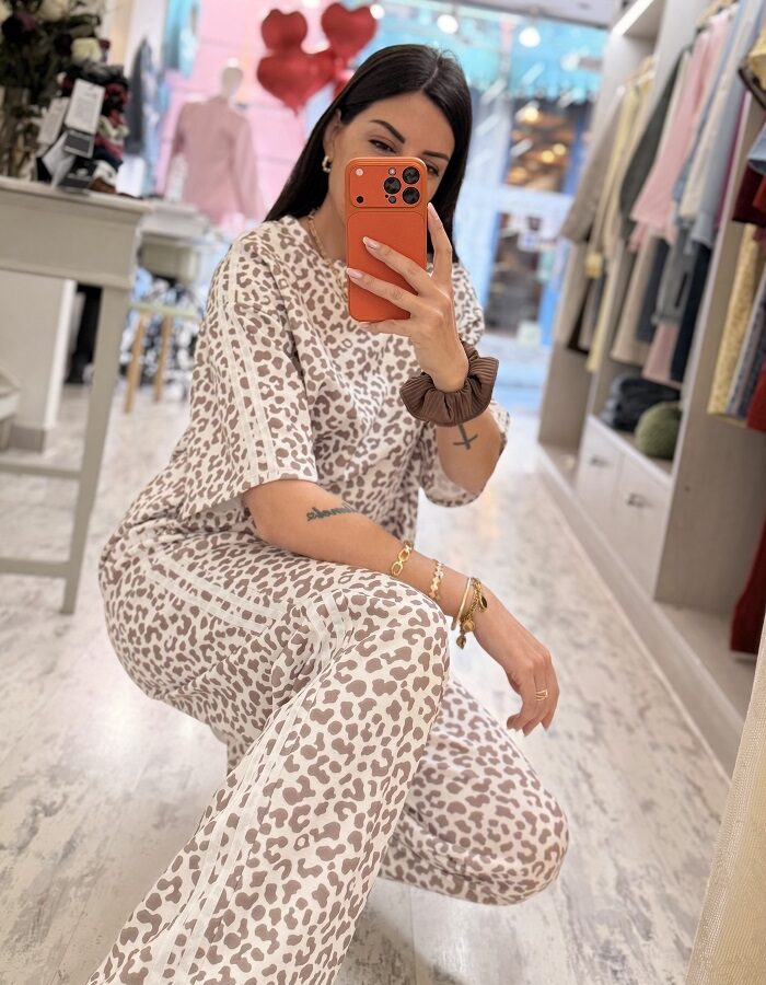 Luma σετ φόρμας λεοπάρ εκρού