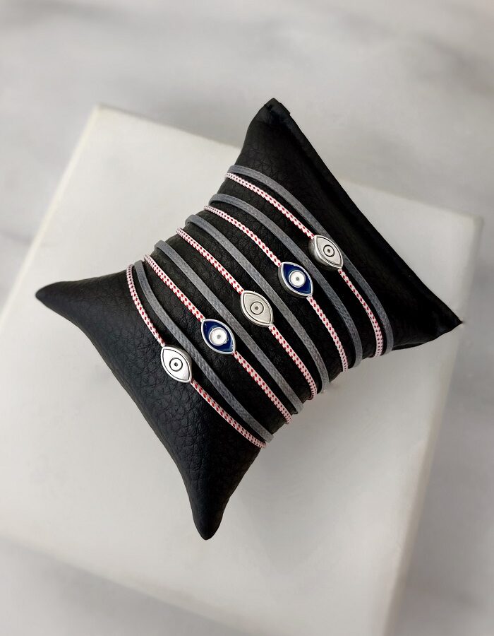 Βραχιόλι Μάρτης με σμάλτο μπλε διπλής όψης unisex