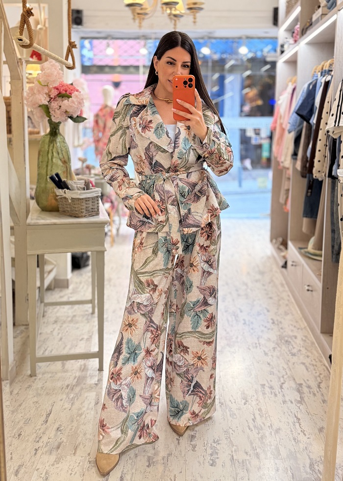 Amelia σετ παντελόνα με καπαρντίνα