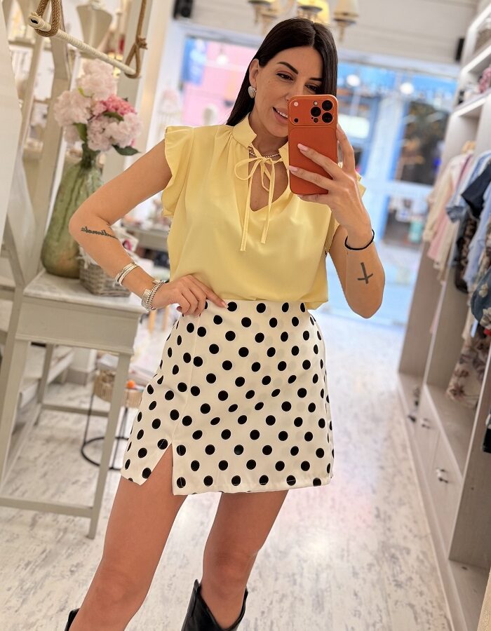 Polka dot φούστα/σορτς πουά