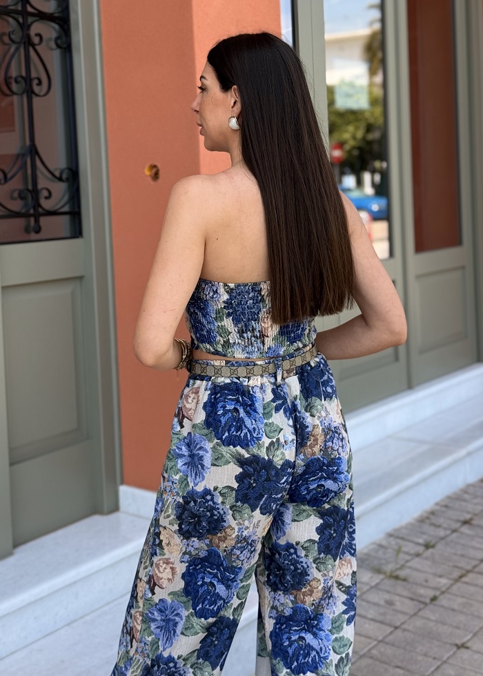 Zenia σετ floral μπλε παντελόνα - τοπ - Image 5
