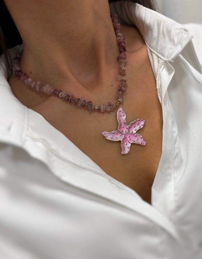 Pink dream κολιέ με αστερία