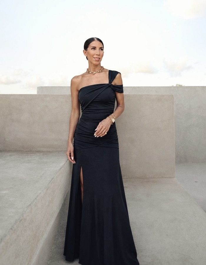 Alysia φόρεμα maxi μαύρο