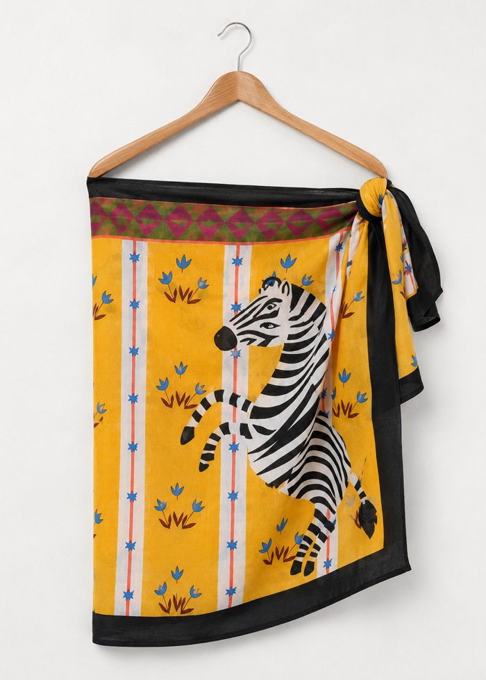 Jungle Zebra παρεό θαλάσσης - Image 3
