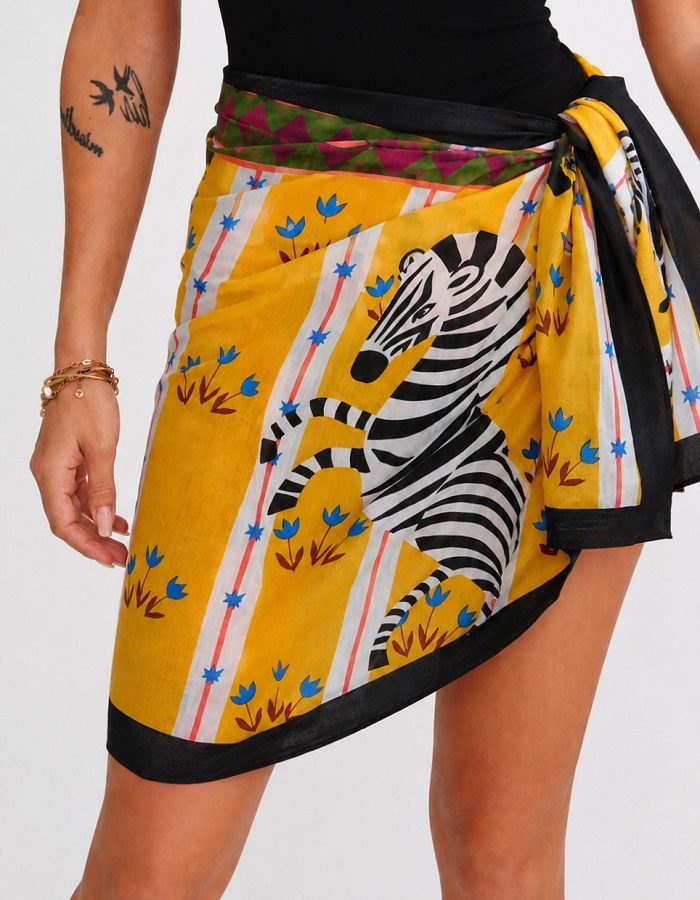 Jungle Zebra παρεό θαλάσσης