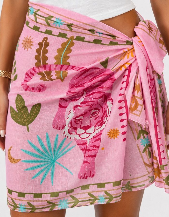 Pink Tiger παρεό θαλάσσης