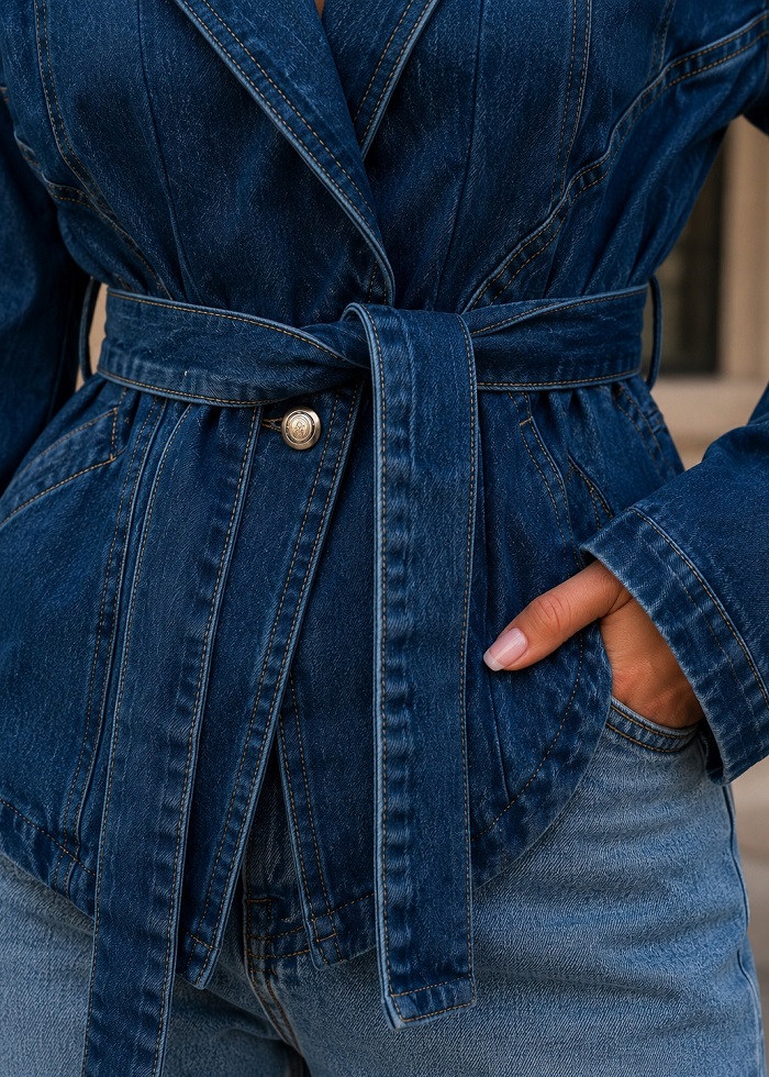 Monaco denim jacket μπλε - Image 4