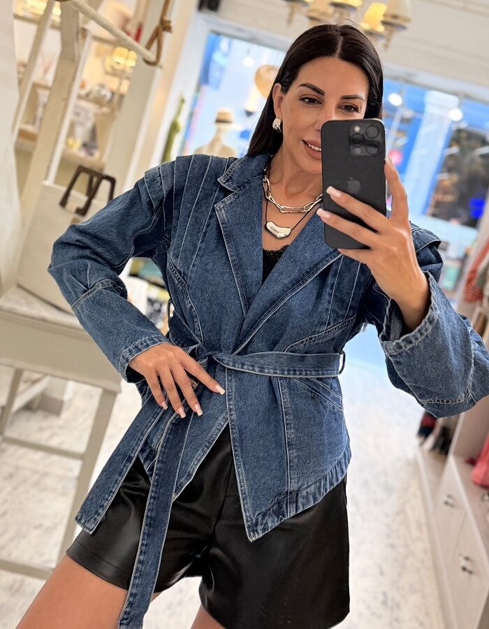 Monaco denim jacket μπλε
