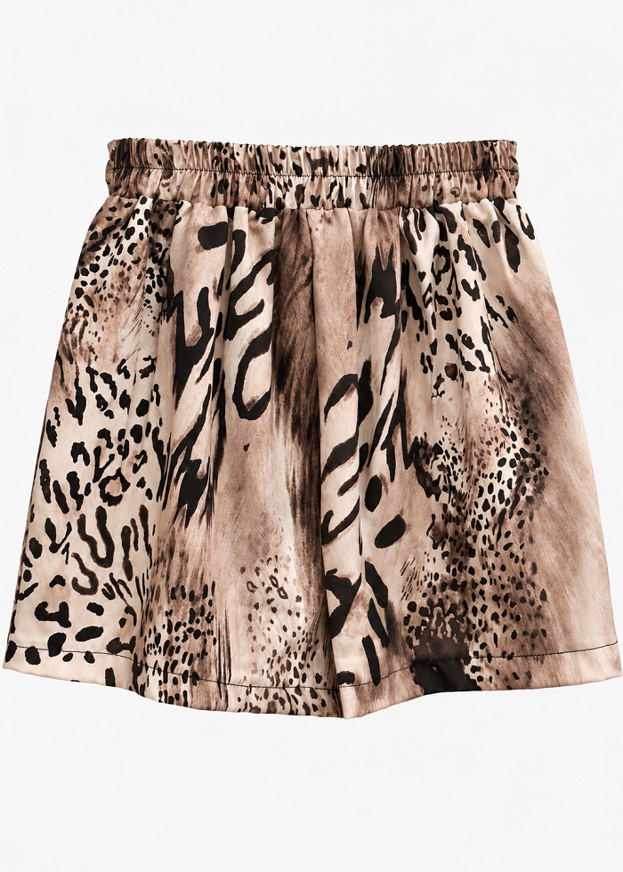 Jerry animal print φούστα/σορτς γήινες αποχρώσεις - Image 4